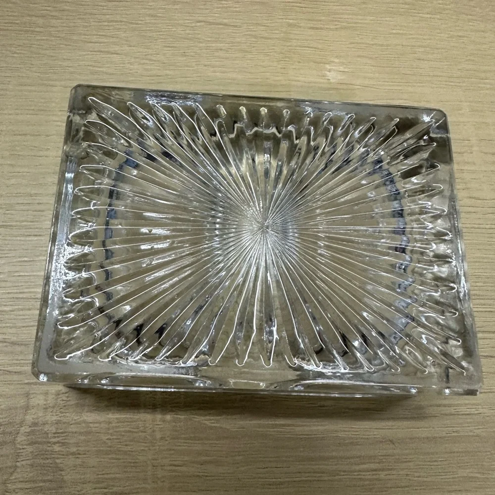 Vintage Double Pressed Glass Salt Cellar EUC
